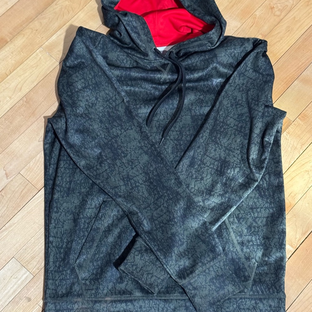 Old Navy Men's Black Hoodie with Red Lining